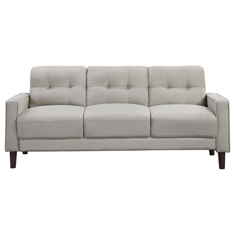 Bowen Beige Upholstered Track Arms Tufted Sofa from Coaster - Luna Furniture