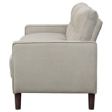 Bowen Beige Upholstered Track Arms Tufted Sofa from Coaster - Luna Furniture