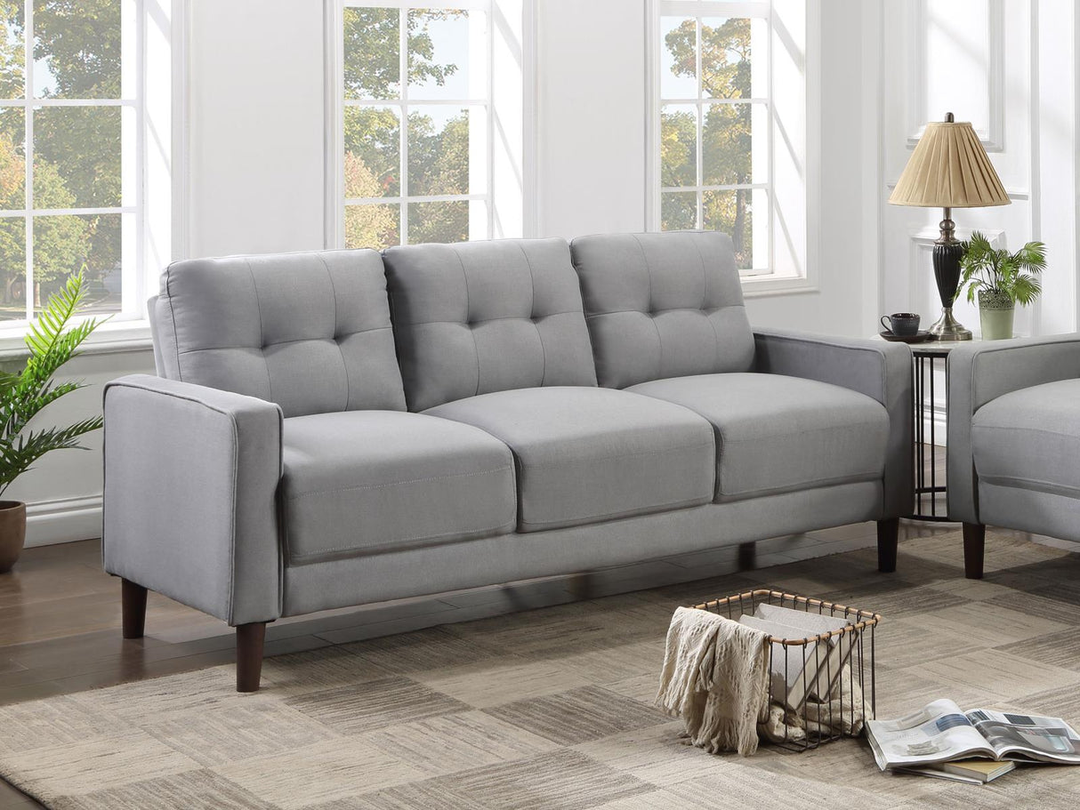 Bowen Gray Upholstered Track Arms Tufted Sofa from Coaster - Luna Furniture
