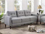 Bowen Gray Upholstered Track Arms Tufted Sofa from Coaster - Luna Furniture