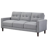 Bowen Gray Upholstered Track Arms Tufted Sofa from Coaster - Luna Furniture