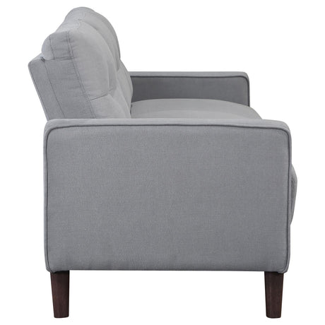 Bowen Gray Upholstered Track Arms Tufted Sofa from Coaster - Luna Furniture