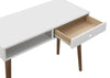 Bradenton 1-drawer Writing Desk White and Walnut - 801931 - Luna Furniture