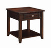 Bradford Square 1-shelf End Table Walnut - 721037 - Luna Furniture