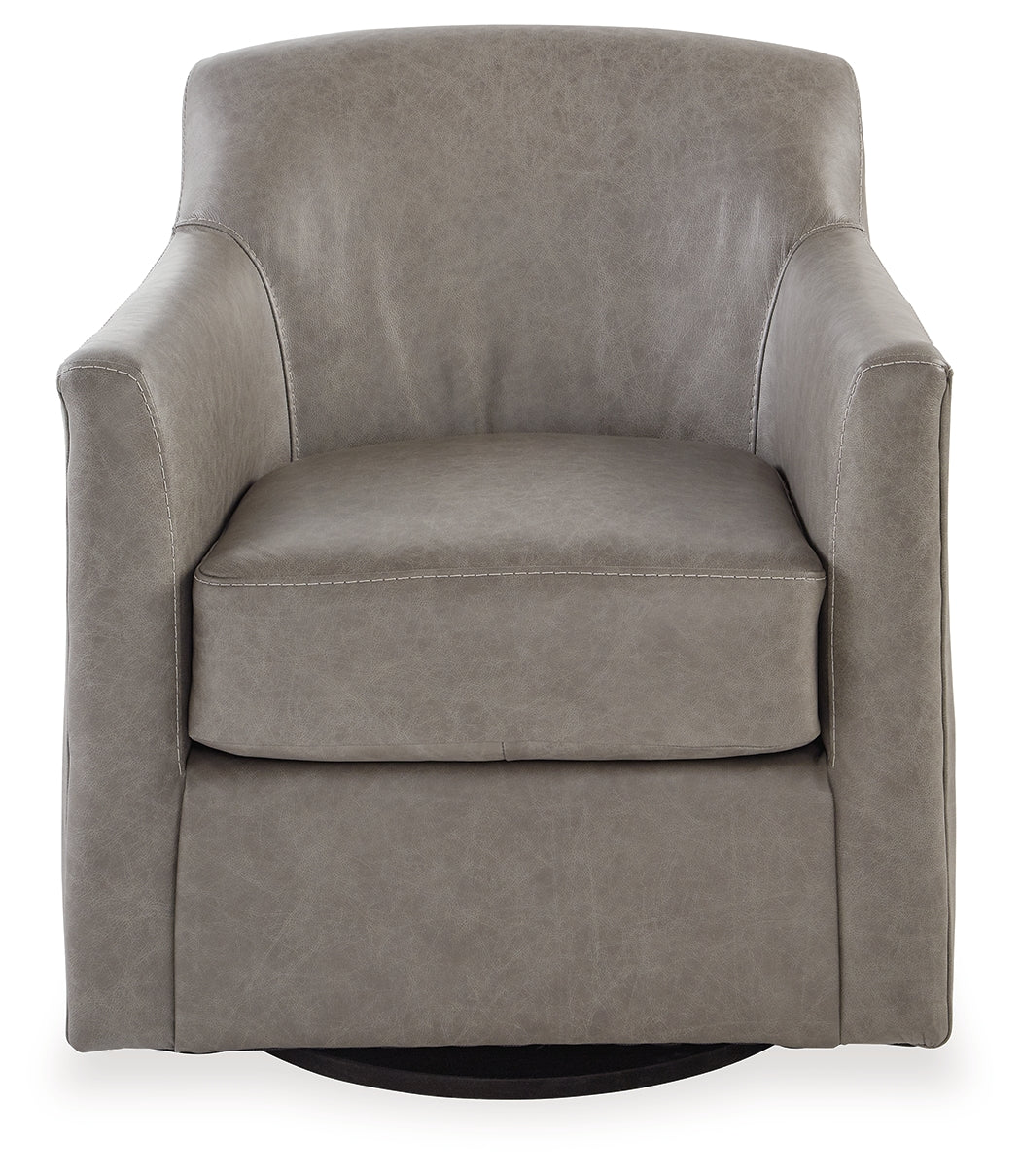 Bradney Fossil Swivel Accent Chair from Ashley - Luna Furniture