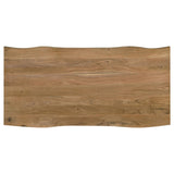 Bradshaw Natural Acacia and Black Rectangular Live Edge Dining Table from Coaster - Luna Furniture