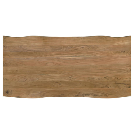 Bradshaw Natural Acacia and Black Rectangular Live Edge Dining Table from Coaster - Luna Furniture