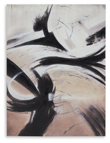 Braidage Brown/Black/White Wall Art - A8000395 - Luna Furniture