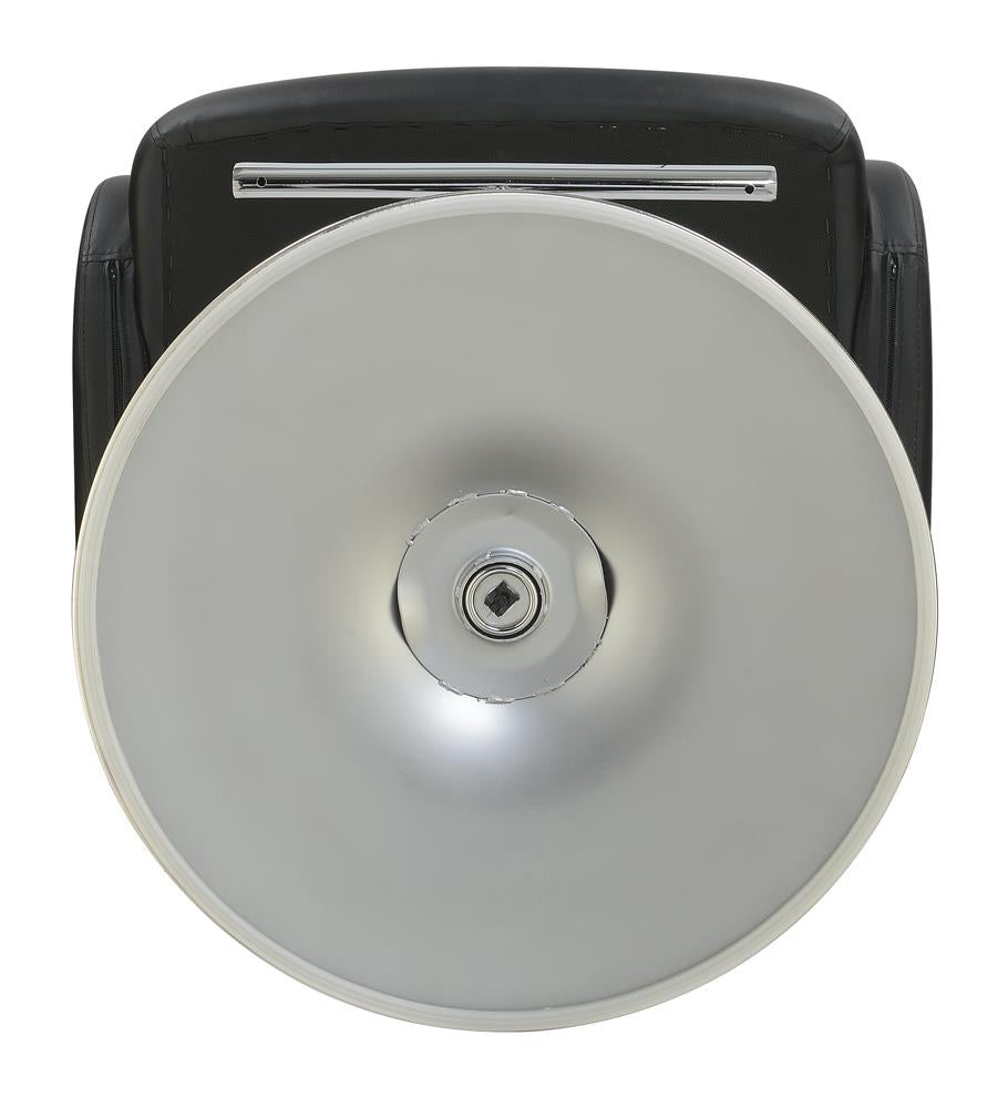 Brandi Black and Chrome 29" Adjustable Height Bar Stool from Coaster - Luna Furniture