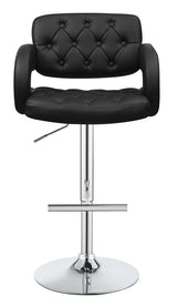 Brandi Black and Chrome 29" Adjustable Height Bar Stool from Coaster - Luna Furniture