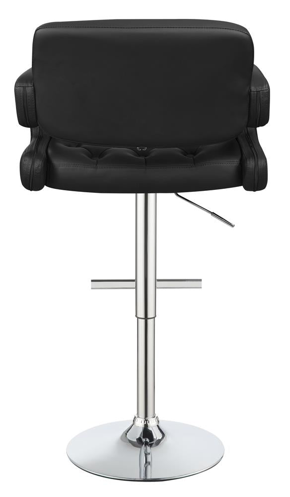 Brandi Black and Chrome 29" Adjustable Height Bar Stool from Coaster - Luna Furniture