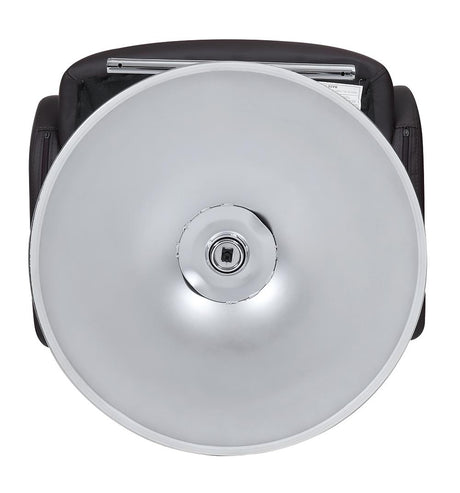 Brandi Chrome and Brown 29" Adjustable Height Bar Stool from Coaster - Luna Furniture