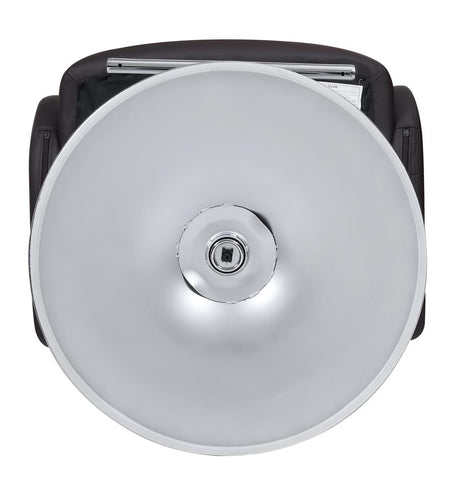 Brandi Chrome and Brown 29" Adjustable Height Bar Stool from Coaster - Luna Furniture