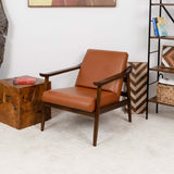 Brandon Tan Leather Lounge Chair Dark Tan - AFC00098 - Luna Furniture