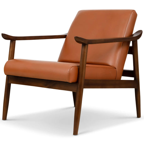 Brandon Tan Leather Lounge Chair Tan - AFC00034 - Luna Furniture