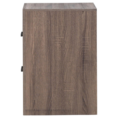 Brantford Barrel Oak 2-Drawer Nightstand from Coaster - Luna Furniture