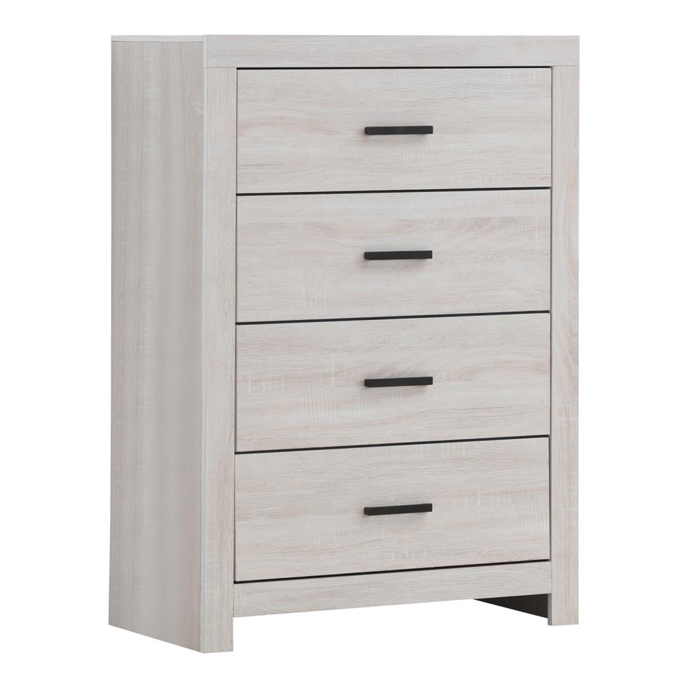 Brantford Coastal White 4-Drawer Chest from Coaster - Luna Furniture