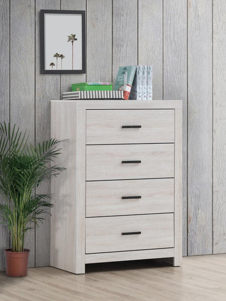 Brantford 4-drawer Chest Coastal White - 207055 - Luna Furniture