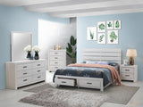Brantford Coastal White 4-Piece Eastern King Bedroom Set from Coaster - Luna Furniture