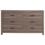 Brantford Barrel Oak 6-Drawer Dresser from Coaster - Luna Furniture