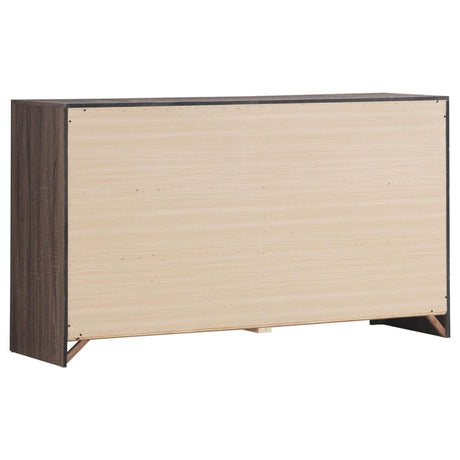 Brantford Barrel Oak 6-Drawer Dresser from Coaster - Luna Furniture