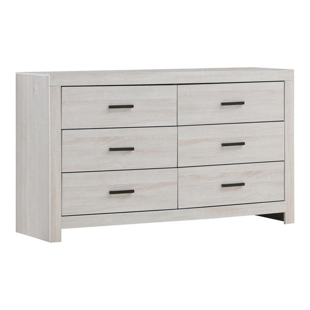 Brantford 6-drawer Dresser Coastal White - 207053 - Luna Furniture