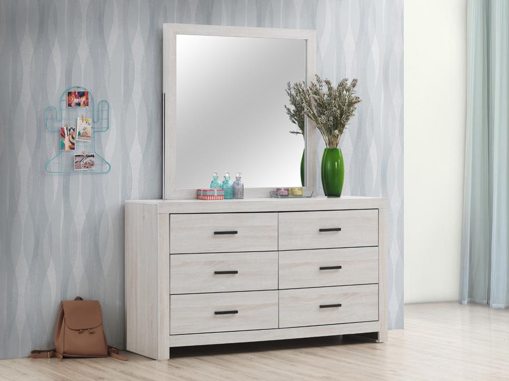 Brantford Coastal White 6-Drawer Dresser from Coaster - Luna Furniture