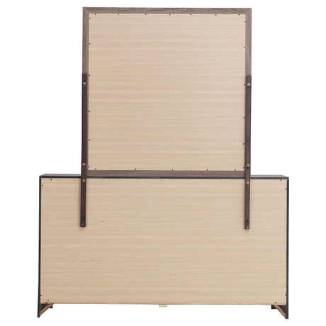 Brantford Barrel Oak 6-Drawer Dresser with Mirror from Coaster - Luna Furniture