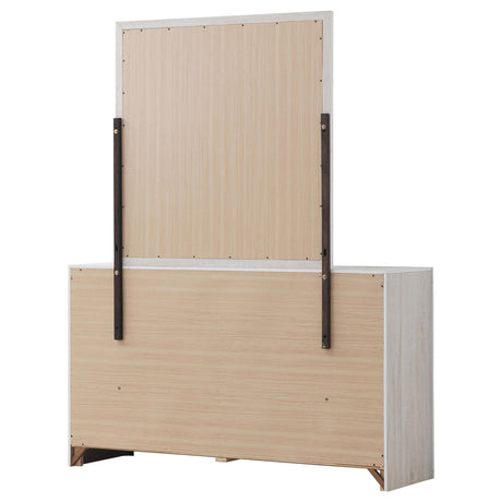 Brantford Coastal White 6-Drawer Dresser with Mirror from Coaster - Luna Furniture