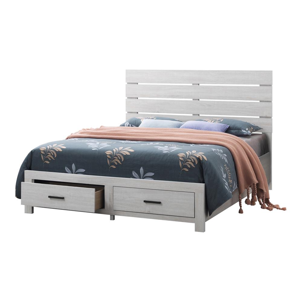 Brantford Coastal White Eastern King Storage Bed from Coaster - Luna Furniture