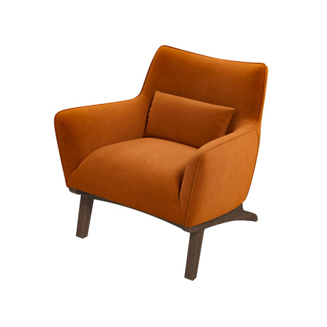 Brayden Mid Century Modern Burnt Orange Velvet Armchair - AFC00294 - Luna Furniture