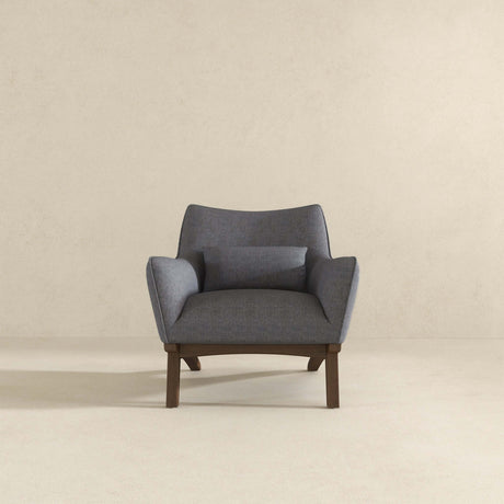 Brayden Sea Side Grey Linen Armchair from Midinmod - Luna Furniture