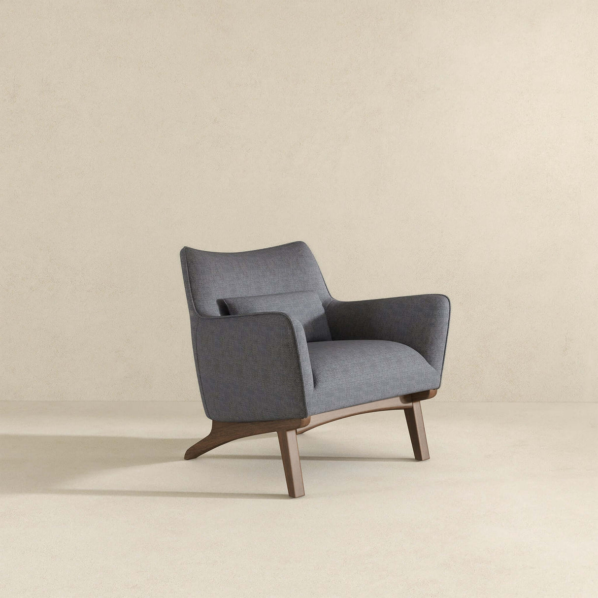 Brayden Mid Century Modern Sea Side Grey Linen Armchair - AFC00104 - Luna Furniture