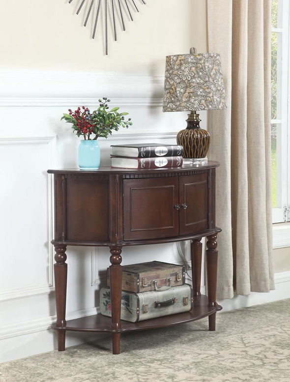 Brenda Console Table with Curved Front Brown - 950059 - Luna Furniture