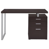 Brennan 3-drawer Office Desk Cappuccino - 800519 - Luna Furniture