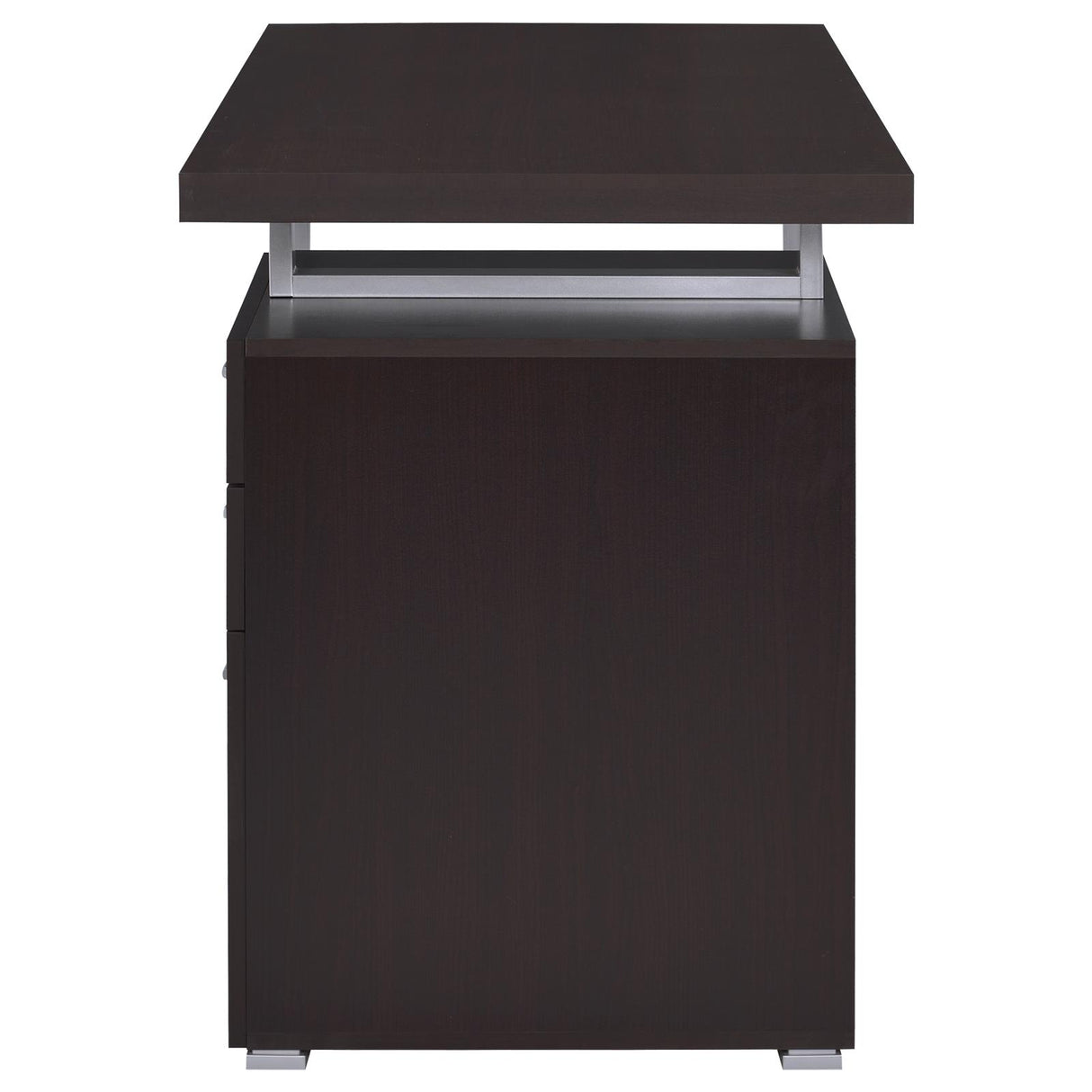 Brennan Cappuccino 3-Drawer Office Desk from Coaster - Luna Furniture