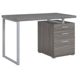 Brennan Weathered Gray 3-Drawer Office Desk from Coaster - Luna Furniture