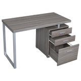 Brennan Weathered Gray 3-Drawer Office Desk from Coaster - Luna Furniture
