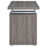 Brennan Weathered Gray 3-Drawer Office Desk from Coaster - Luna Furniture