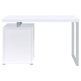 Brennan White 3-Drawer Office Desk from Coaster - Luna Furniture