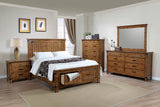 Brenner California King Storage Bed Rustic Honey - 205260KW - Luna Furniture