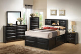 Briana Black California King Platform Storage Bed from Coaster - Luna Furniture