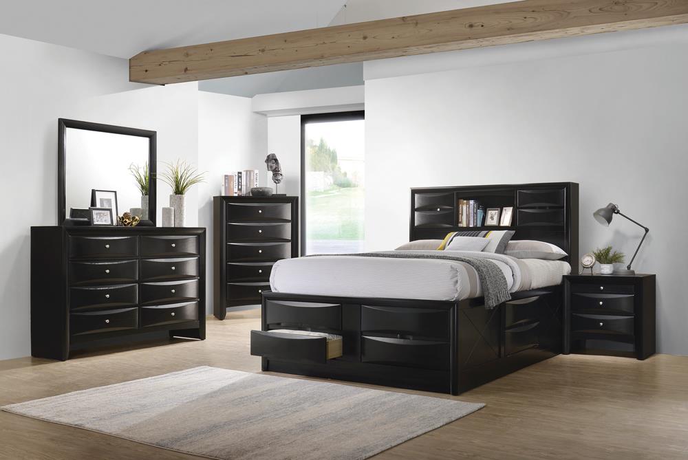 Briana Black Queen Platform Storage Bed from Coaster - Luna Furniture