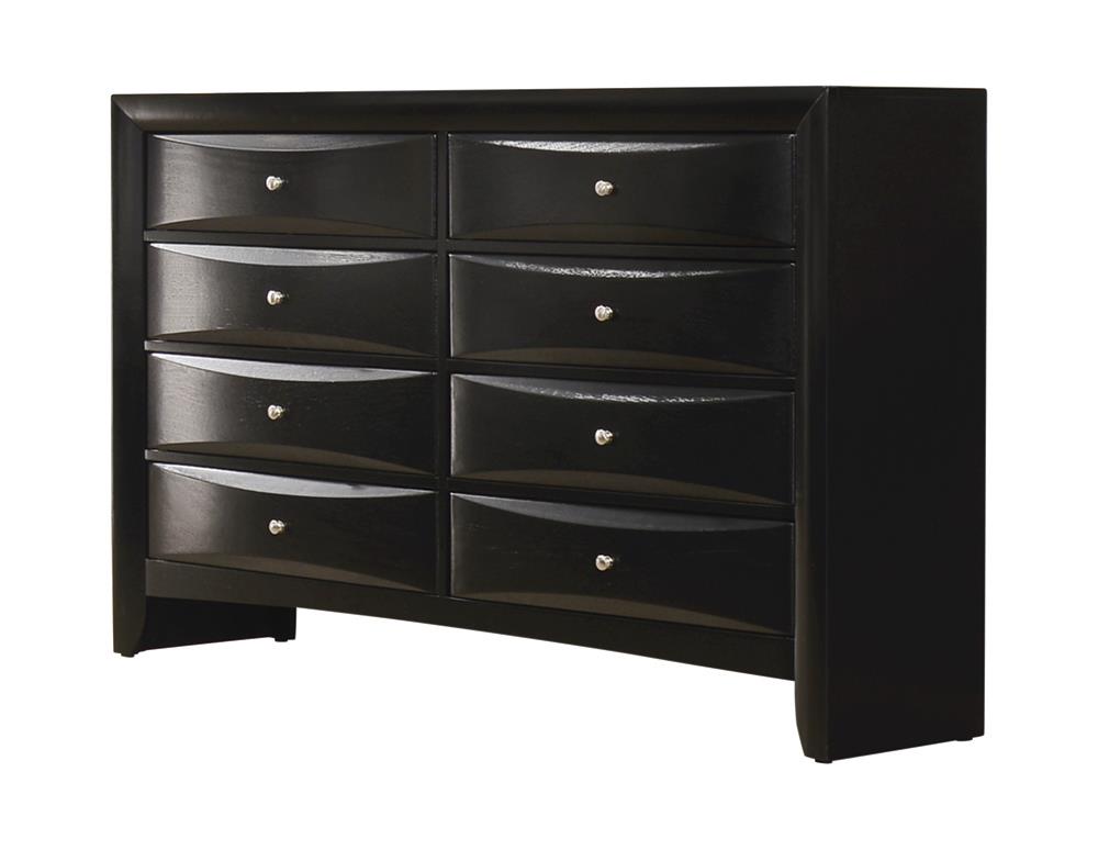 Briana Black Rectangular 8-Drawer Dresser from Coaster - Luna Furniture