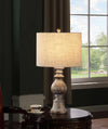 Brie Drum Shade Table Lamp Oatmeal and Antique Gold - 920169 - Luna Furniture