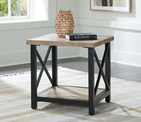 Bristenfort Brown/Black End Table - T685-3 - Luna Furniture