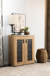 Bristol Metal Mesh Door Accent Cabinet Golden Oak - 951107 - Luna Furniture