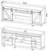 Brockton 71-inch 3-shelf Sliding Doors TV Console Grey Driftwood - 723263 - Luna Furniture