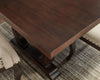 Brockway Cove Trestle Dining Table Antique Java - 110311 - Luna Furniture
