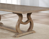 Brockway Cove and Barley Brown Trestle Dining Table from Coaster - Luna Furniture